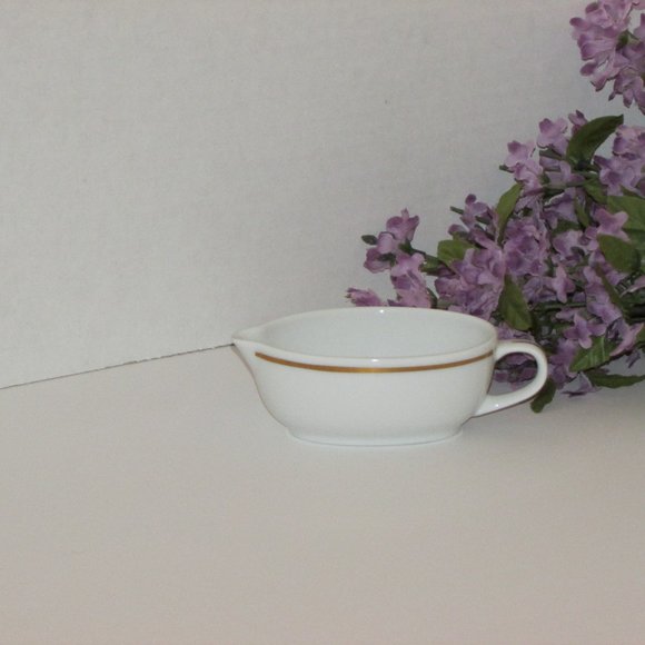 Noritake Fine China Mini Sauce Gravy Boat 2788 Gold Band Vintage Dinnerware - Picture 2 of 9